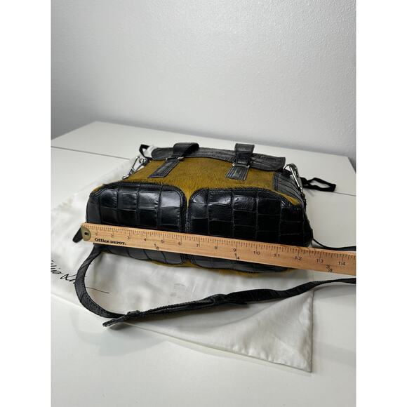 Philip Lim Pashli Crocodile Embossed Leather and Calf Hair Satchel Bag - Picture 12 of 16